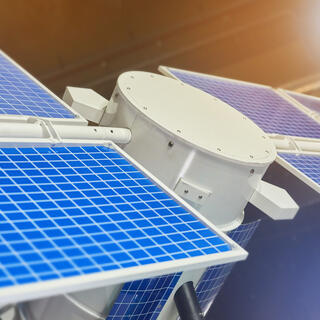 Space Satellite Solar Array Panels