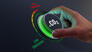 A dial with CO2 written on it, turned to a low setting, symbolizing net zero carbon emissions